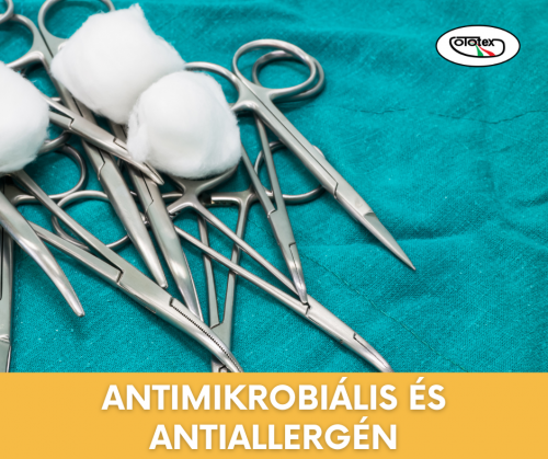 Antimikrobiális és antiallergén egészségügyi szövetek